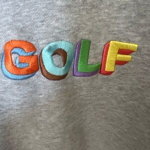 GOLF Yellow-Tag Heather Gray Hoodie Sweatshirt - Small